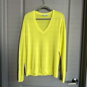 Zara Neon Yellow Pullover